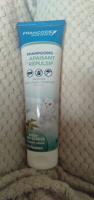 Photo de l’emballage : shampoing apaisant & répulsif