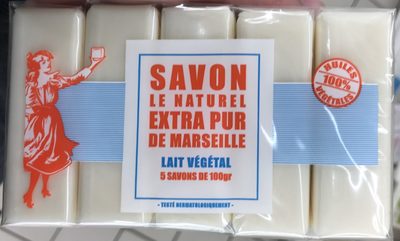 Photo de l’emballage : Savon extra pur de Marseille Lait végétal