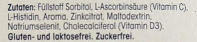 Photo de la liste d’ingrédients imprimée : Mivolis Immun Direkt