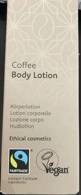 Photo de l’emballage : Coffee body lotion