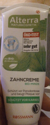 Photo de l’emballage : Zahncreme Bio-Minze