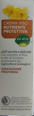 Photo de l’emballage : Crema viso nutriente protettiva
