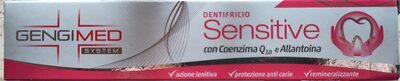 Photo de l’emballage : Dentifricio sensitive con Coenzima Q₁₀ e Allantoina