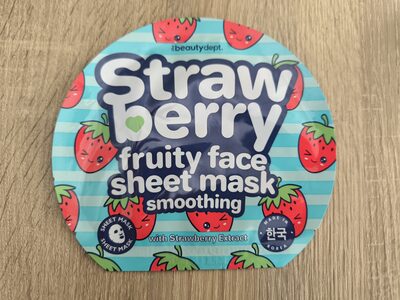 Photo de l’emballage : Strawberry fruity face sheet mask smoothing
